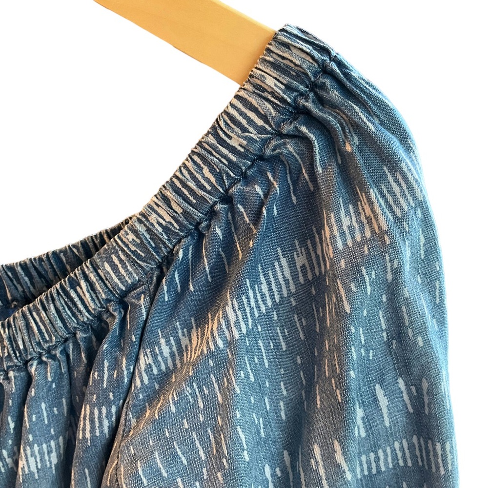Cloth & Stone Anthropologie Off The Shoulder Denim Chambray Romper Women… - Picture 9 of 15